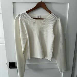 Wilfred White Textured Long Sleeve Top